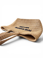 将图片加载到图库查看器，Saint Laurent Rive Gauche Beige Raffia Tote
