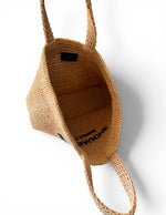 将图片加载到图库查看器，Saint Laurent Rive Gauche Beige Raffia Tote
