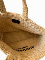 将图片加载到图库查看器，Saint Laurent Rive Gauche Beige Raffia Tote
