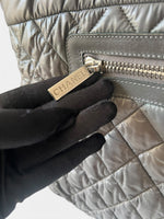 Load image into Gallery viewer, Chanel Coco Cocoon Large Dark Grey Nylon Tote with Leather Trim, Silver-tone Hardware
