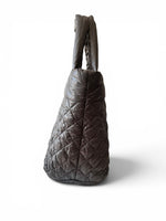 Load image into Gallery viewer, Chanel Coco Cocoon Large Dark Grey Nylon Tote with Leather Trim, Silver-tone Hardware
