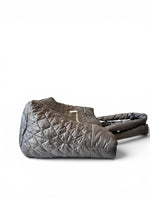 Load image into Gallery viewer, Chanel Coco Cocoon Large Dark Grey Nylon Tote with Leather Trim, Silver-tone Hardware
