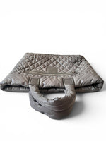 Load image into Gallery viewer, Chanel Coco Cocoon Large Dark Grey Nylon Tote with Leather Trim, Silver-tone Hardware
