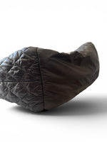 Load image into Gallery viewer, Chanel Coco Cocoon Large Dark Grey Nylon Tote with Leather Trim, Silver-tone Hardware
