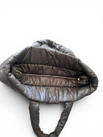 Load image into Gallery viewer, Chanel Coco Cocoon Large Dark Grey Nylon Tote with Leather Trim, Silver-tone Hardware
