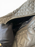 Load image into Gallery viewer, Chanel Coco Cocoon Large Dark Grey Nylon Tote with Leather Trim, Silver-tone Hardware
