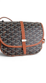 Load image into Gallery viewer, Goyard Belvedere II PM Black/Tan Goyardine Canvas with Leather Trim, Palladium Hardware
