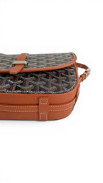 Load image into Gallery viewer, Goyard Belvedere II PM Black/Tan Goyardine Canvas with Leather Trim, Palladium Hardware

