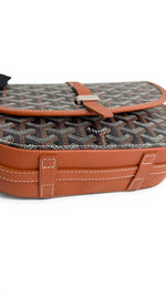Load image into Gallery viewer, Goyard Belvedere II PM Black/Tan Goyardine Canvas with Leather Trim, Palladium Hardware
