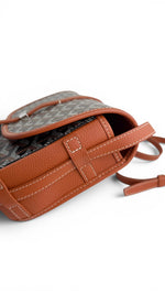 Load image into Gallery viewer, Goyard Belvedere II PM Black/Tan Goyardine Canvas with Leather Trim, Palladium Hardware
