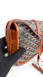 Load image into Gallery viewer, Goyard Belvedere II PM Black/Tan Goyardine Canvas with Leather Trim, Palladium Hardware
