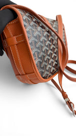 Load image into Gallery viewer, Goyard Belvedere II PM Black/Tan Goyardine Canvas with Leather Trim, Palladium Hardware

