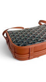 Load image into Gallery viewer, Goyard Belvedere II PM Black/Tan Goyardine Canvas with Leather Trim, Palladium Hardware
