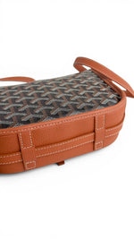 Load image into Gallery viewer, Goyard Belvedere II PM Black/Tan Goyardine Canvas with Leather Trim, Palladium Hardware
