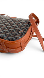 Load image into Gallery viewer, Goyard Belvedere II PM Black/Tan Goyardine Canvas with Leather Trim, Palladium Hardware
