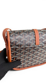 Load image into Gallery viewer, Goyard Belvedere II PM Black/Tan Goyardine Canvas with Leather Trim, Palladium Hardware
