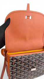 Load image into Gallery viewer, Goyard Belvedere II PM Black/Tan Goyardine Canvas with Leather Trim, Palladium Hardware
