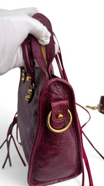 Load image into Gallery viewer, Balenciaga Small Le City Bag - Bordeaux Arena Lambskin Leather, Antique Gold-tone Hardware
