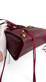 Load image into Gallery viewer, Balenciaga Small Le City Bag - Bordeaux Arena Lambskin Leather, Antique Gold-tone Hardware

