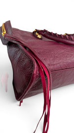 Load image into Gallery viewer, Balenciaga Small Le City Bag - Bordeaux Arena Lambskin Leather, Antique Gold-tone Hardware
