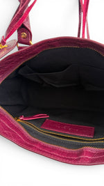 Load image into Gallery viewer, Balenciaga Small Le City Bag - Bordeaux Arena Lambskin Leather, Antique Gold-tone Hardware
