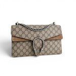 将图片加载到图库查看器，Gucci Dionysus Medium GG Supreme Canvas in Beige, Antique Silver Hardware

