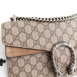 将图片加载到图库查看器，Gucci Dionysus Medium GG Supreme Canvas in Beige, Antique Silver Hardware
