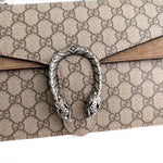将图片加载到图库查看器，Gucci Dionysus Medium GG Supreme Canvas in Beige, Antique Silver Hardware
