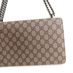 将图片加载到图库查看器，Gucci Dionysus Medium GG Supreme Canvas in Beige, Antique Silver Hardware
