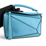 Load image into Gallery viewer, Loewe Mini Puzzle Bag Light Blue Calfskin Leather, Silver-tone Hardware
