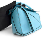 Load image into Gallery viewer, Loewe Mini Puzzle Bag Light Blue Calfskin Leather, Silver-tone Hardware
