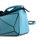 Load image into Gallery viewer, Loewe Mini Puzzle Bag Light Blue Calfskin Leather, Silver-tone Hardware
