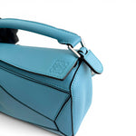 Load image into Gallery viewer, Loewe Mini Puzzle Bag Light Blue Calfskin Leather, Silver-tone Hardware

