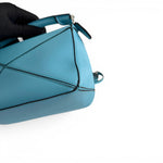 Load image into Gallery viewer, Loewe Mini Puzzle Bag Light Blue Calfskin Leather, Silver-tone Hardware
