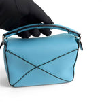 Load image into Gallery viewer, Loewe Mini Puzzle Bag Light Blue Calfskin Leather, Silver-tone Hardware
