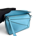 Load image into Gallery viewer, Loewe Mini Puzzle Bag Light Blue Calfskin Leather, Silver-tone Hardware
