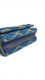 Charger l'image dans la galerie, Louis Vuitton GO-14 Shoulder Bag, Blue Quilted Denim Gold-tone Hardware
