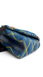 Charger l'image dans la galerie, Louis Vuitton GO-14 Shoulder Bag, Blue Quilted Denim Gold-tone Hardware
