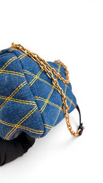 Charger l'image dans la galerie, Louis Vuitton GO-14 Shoulder Bag, Blue Quilted Denim Gold-tone Hardware
