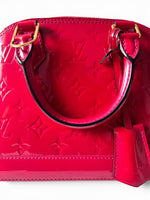Load image into Gallery viewer, Louis Vuitton Alma BB, Cherry Red Vernis Leather Gold-tone Hardware
