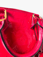 Load image into Gallery viewer, Louis Vuitton Alma BB, Cherry Red Vernis Leather Gold-tone Hardware
