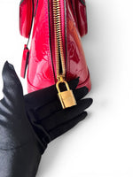 Load image into Gallery viewer, Louis Vuitton Alma BB, Cherry Red Vernis Leather Gold-tone Hardware

