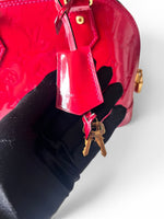 Load image into Gallery viewer, Louis Vuitton Alma BB, Cherry Red Vernis Leather Gold-tone Hardware
