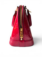 Load image into Gallery viewer, Louis Vuitton Alma BB, Cherry Red Vernis Leather Gold-tone Hardware
