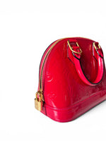 Load image into Gallery viewer, Louis Vuitton Alma BB, Cherry Red Vernis Leather Gold-tone Hardware
