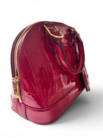 Load image into Gallery viewer, Louis Vuitton Alma BB, Cherry Red Vernis Leather Gold-tone Hardware
