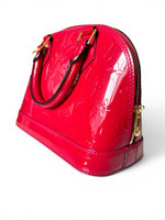 Load image into Gallery viewer, Louis Vuitton Alma BB, Cherry Red Vernis Leather Gold-tone Hardware
