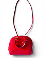 Load image into Gallery viewer, Louis Vuitton Alma BB, Cherry Red Vernis Leather Gold-tone Hardware

