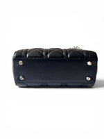 Load image into Gallery viewer, Christian Dior Lady Dior Mini, Black Lambskin Leather Silver-tone Hardware
