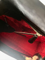 Load image into Gallery viewer, Christian Dior Lady Dior Mini, Black Lambskin Leather Silver-tone Hardware
